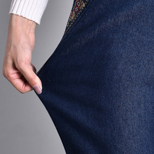 Laluna® | Jeans para mujer con bolsillos laterales y cinturilla elástica