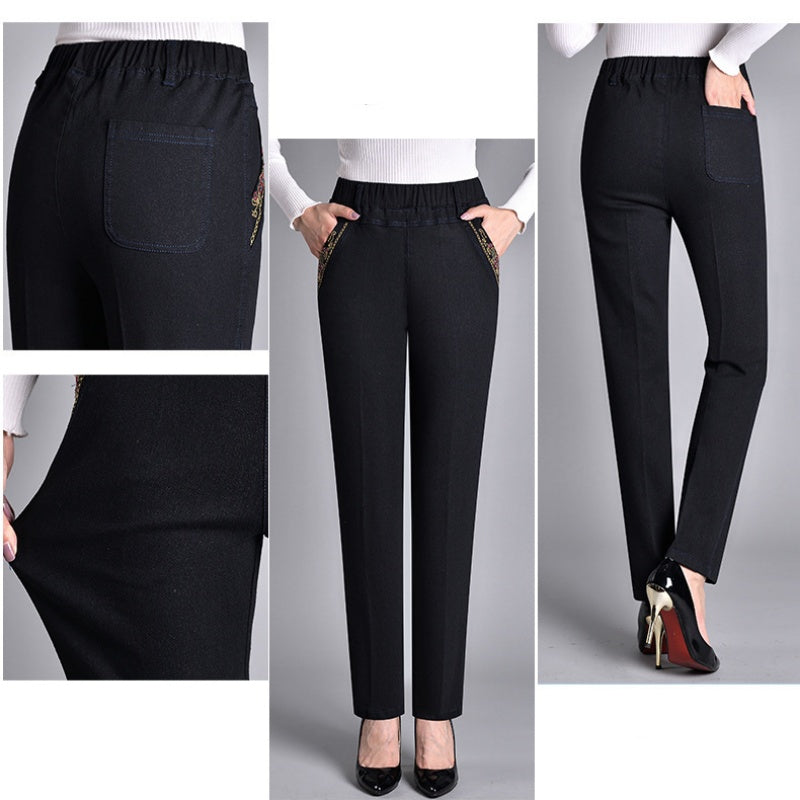 Laluna® | Jeans para mujer con bolsillos laterales y cinturilla elástica