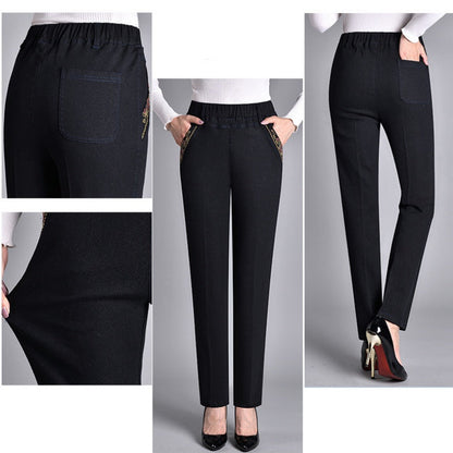 Laluna® | Jeans para mujer con bolsillos laterales y cinturilla elástica