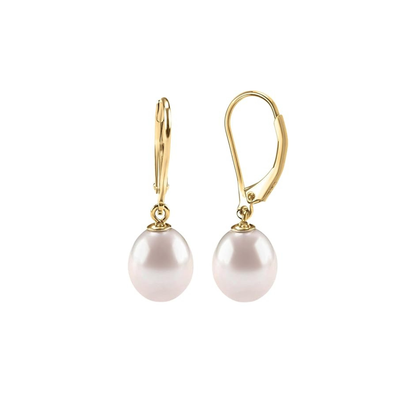 <p>Aretes colgantes con perla | Oro</p>